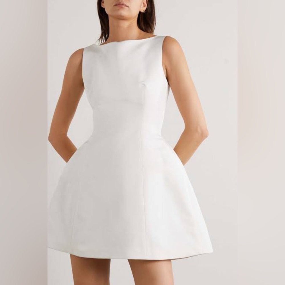 Brandon maxwell Brandon Maxwell Silk Faille Mini Dress